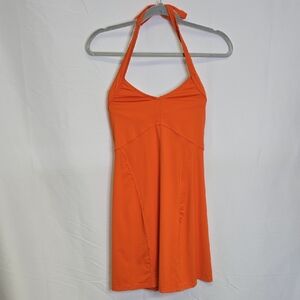 Athleta Halter Tie Dress, Orange, Womens Size‎ XS